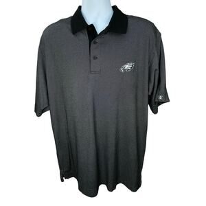 Cutter & Buck Philadelphia Eagles Polo Golf Shirt Men's Large Gray Short Sleeve